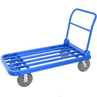 加厚铁管手推搬运车方管车小推车拉货加长平板车可折叠四轮拖车