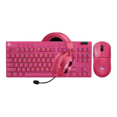 罗技GPW朱雀电竞套装RGB背光机械键盘鼠标耳机三件套GPROX TKL