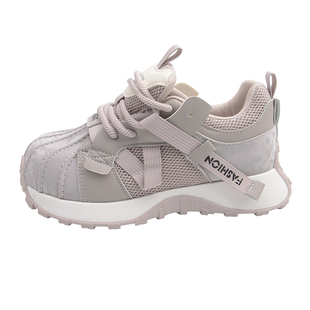 超火爆款厚底老爹鞋女增高显脚小2026新款春季欧货灰色运动休闲鞋