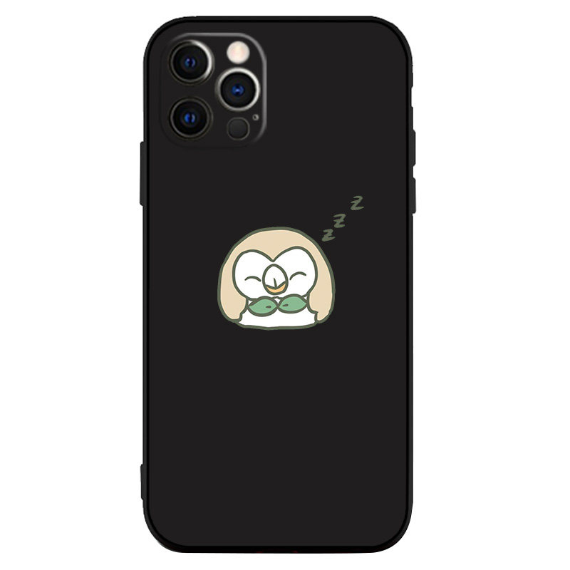 宠物小精灵 木木枭 可爱 抹茶绿12色液态硅胶手机壳适用苹果iPhone 11 13 14 15 16 PRO MAX 