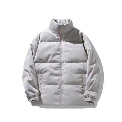 羽绒服男立领短款宽松大码面包服