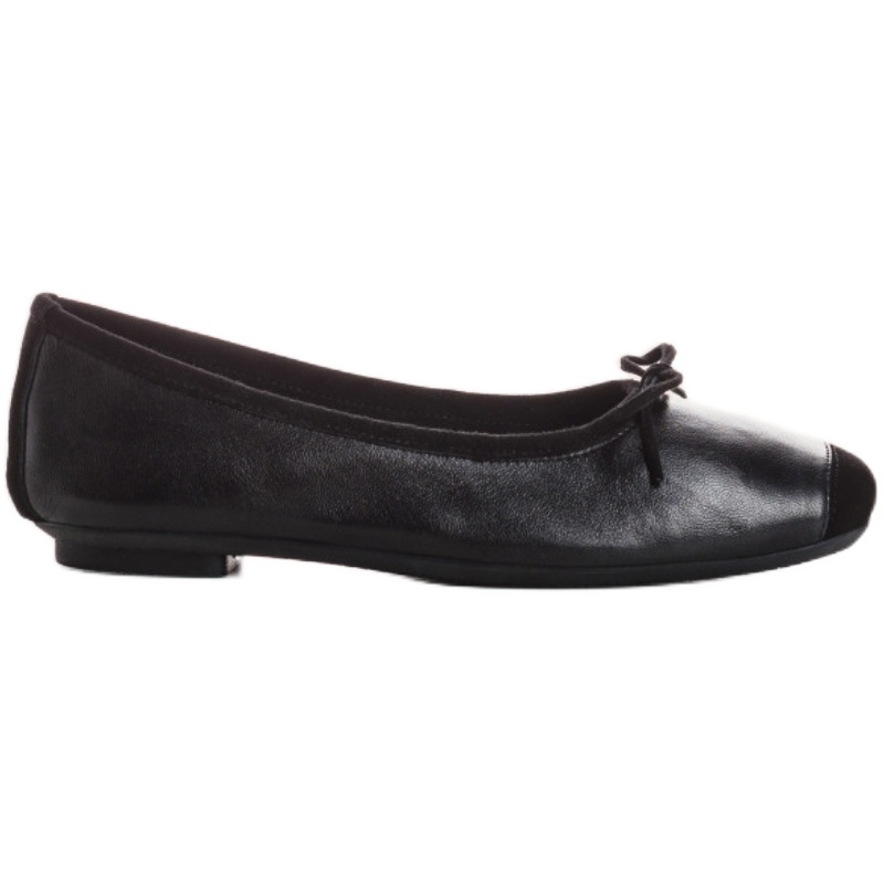 易梦玲同款Reqins25新款拼接麂皮平底休闲鞋经典百搭芭蕾鞋M星店