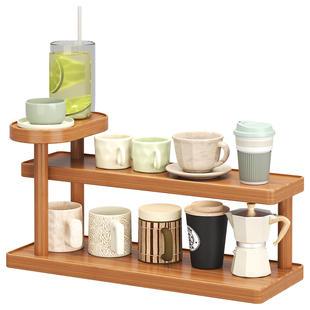 桌面置物架杯子收纳架子餐桌台面水杯咖啡杯茶具桌上小型杯架