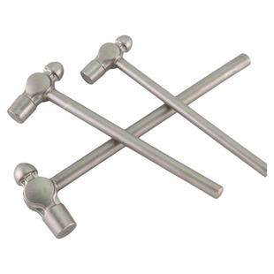 304不锈钢奶头锤防磁圆头锤白钢手锤木柄榔头胶柄钳工锤不易生锈