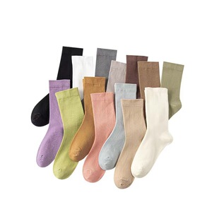 新疆棉袜邮政甄选生姜保暖升温无骨月子堆堆女袜秋冬百搭纯色袜子