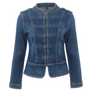 牛仔上衣女修身显瘦设计感外套短款牛仔衣韩版复古开衫夹克套装