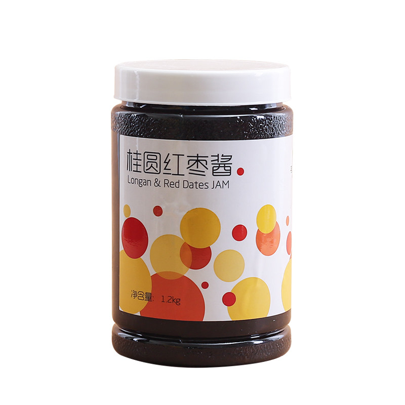 茗人道果肉果酱甜品桂圆红枣颗粒浆酱1.2kg茶浆茶酱奶茶店专用