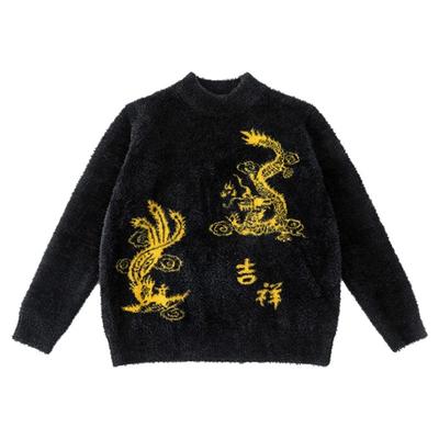 男童毛衣2025新款高领儿童针织衫冬季加厚保暖套头长袖中童打底衫