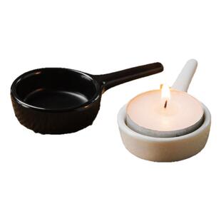 蜡烛托黑白配细小把手防烫蜡烛托小勺香薰陶瓷小勺简约好看小瓷托