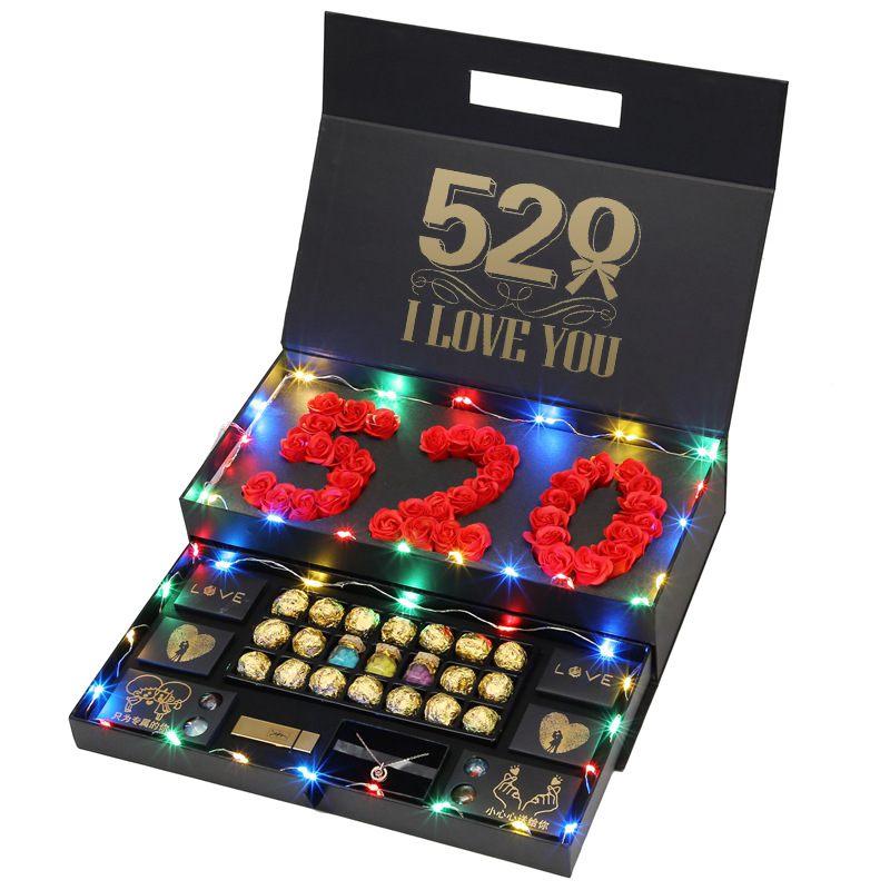 厂家直销520情人节礼物香皂花玫瑰实用女神礼盒生日节巧克力惊喜