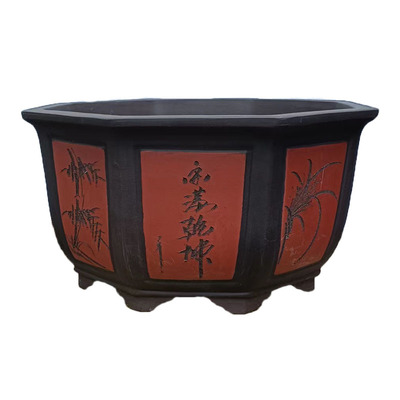 紫砂中国风超大花盆厂家直销