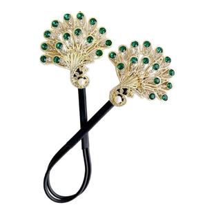 孔雀开屏盘发器2026新款懒人扭扭夹高级感发饰发夹优雅头饰发簪子