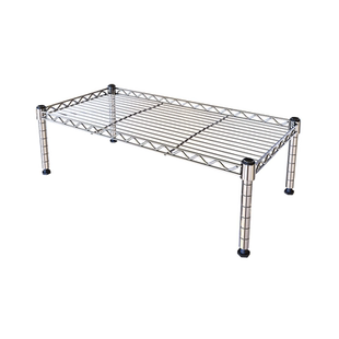 40高置物架一层微波炉架厨房收纳锅碗架单层架加高网格简易整理架