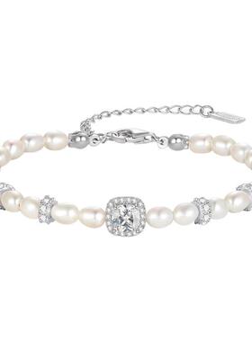 【生日礼物】周大生方糖珍珠手链