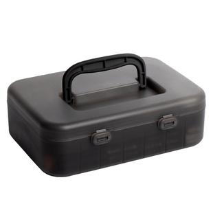 博拉图素描笔盒磨砂透明素描铅笔盒美术生专用防断铅收纳箱文具盒画笔速写炭笔塑料盒子绘画美术工具箱收纳盒