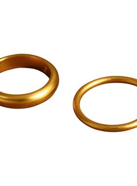 沙金素圈食指戒指轻奢高级感指环