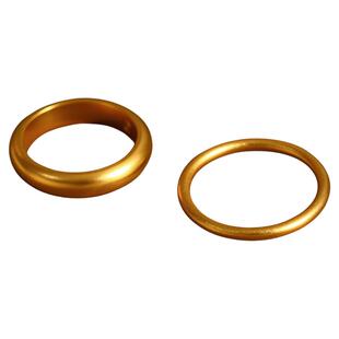 沙金素圈食指戒指女2026新款爆款小众尾戒轻奢高级感指环巨好看的