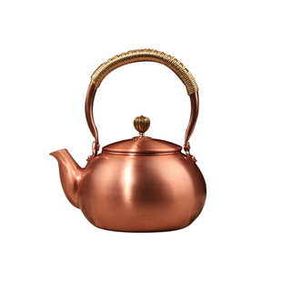 紫铜铜壶烧水壶家用煮茶器纯手工大容量泡茶茶壶电陶炉燃气灶通用