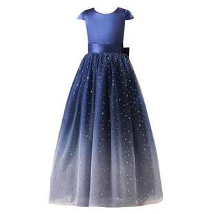 儿童礼服公主裙女童主持人晚礼服中大童音乐会独唱演出服高端花童