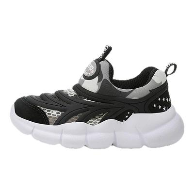 JEEP儿童运动鞋春夏季男女童毛毛虫网面透气一脚蹬休闲跑步鞋男孩