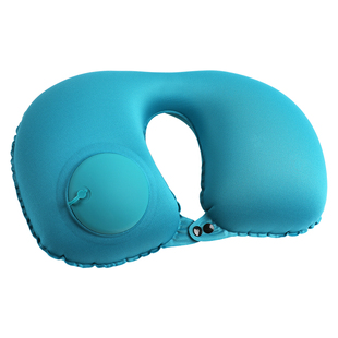 充气u型枕便携式旅行可折叠按压u型枕长途坐高铁护颈枕头睡觉用品