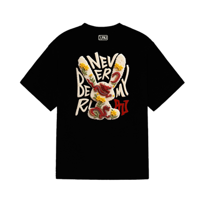 PNJ兔子字母印花卡通风短袖