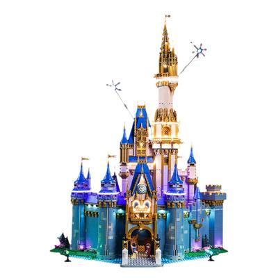 适用乐高迪士尼城堡积木灯饰43222灰姑娘展示盒灯光配件展示柜