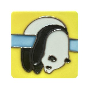 可爱结浜非遗唐三彩文创动物熊猫形陶瓷国风文创冰箱贴送老外礼物