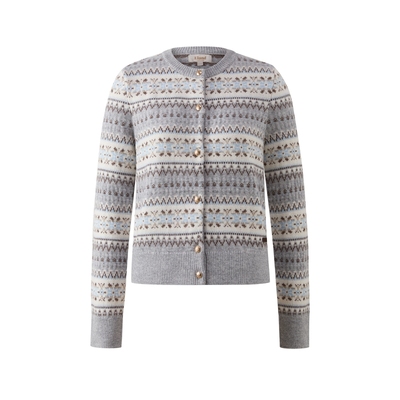 ELAND费尔岛提花圆领开衫女