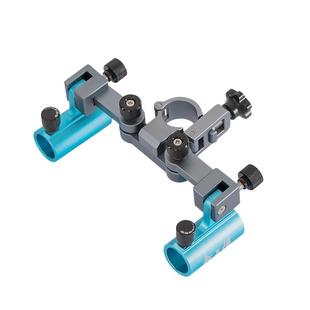 龙王恨钓椅双炮台铝合金万向调节钓椅钓箱通用配件鱼竿炮台架支架