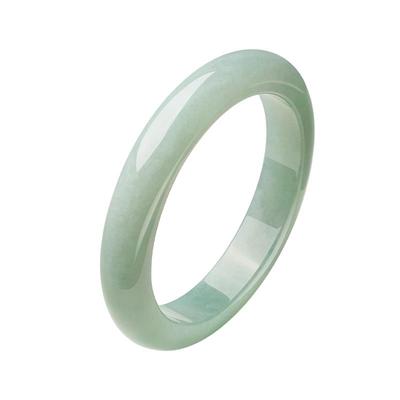 周大生天然翡翠手镯女平安玉镯子