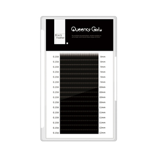 黑羽睫风吹动扁毛 浓密柔软双毛尖空气嫁接种植睫毛单根嫁接睫毛