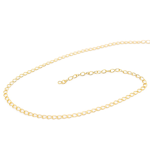 S925纯银电镀尾链延长链手工DIY配件半成品链条侧身加长链散链