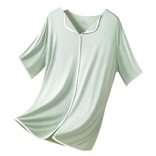 莫代尔睡衣大码半袖宽松女士薄款上衣冰丝夏季单件t恤短袖家居服