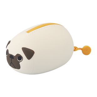 【卡通硅胶小动物收纳袋】日本LIHIT LAB.PUNILABO可爱卡通硅胶随身文具包化妆包杂物收纳包