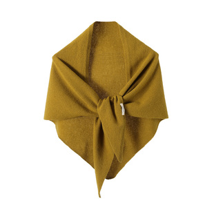 100%纯羊毛披肩外搭大三角巾女2025新款针织围巾秋冬季保暖护肩颈