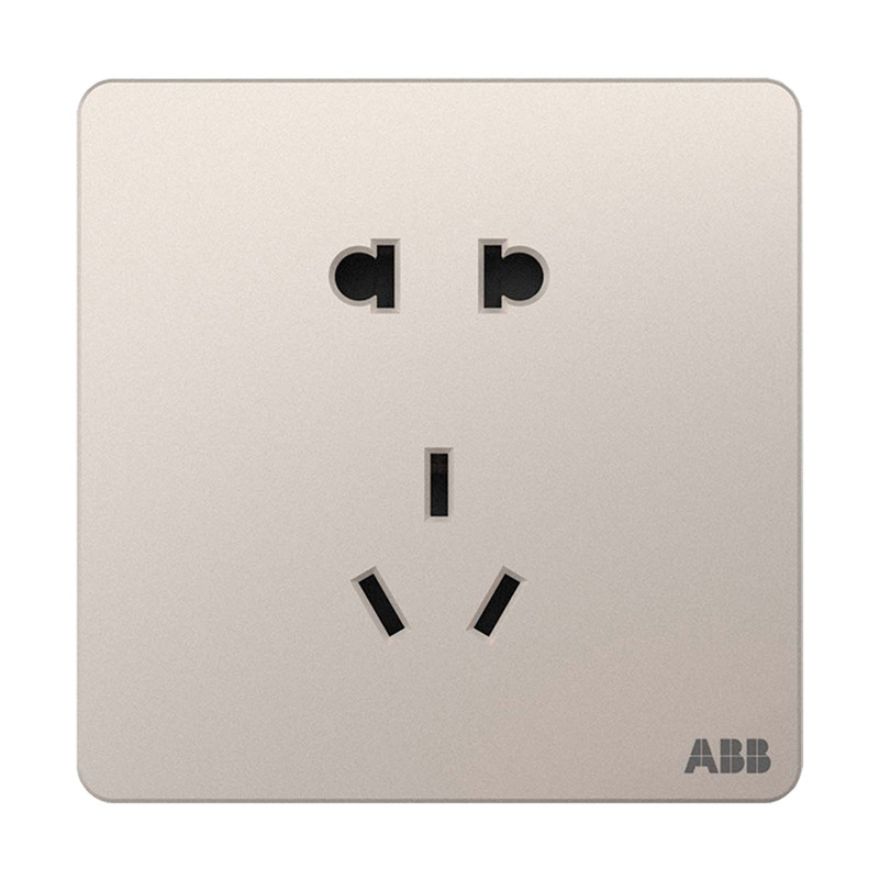 新品隽致金色开关插座ABB86型