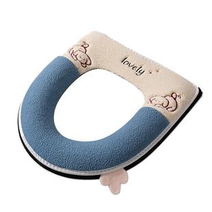 家用马桶坐垫冬季马桶垫座圈厕所垫子厚防水拉链款坐便套四季通用