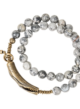 个性天然石搭配铜饰手串饰品