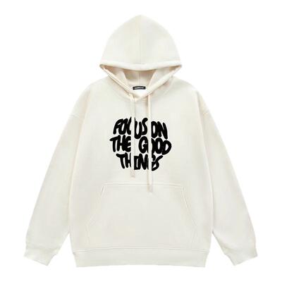 itGROUNDZERO2025秋冬加绒宽松街头字母连帽长袖卫衣上衣男女同款