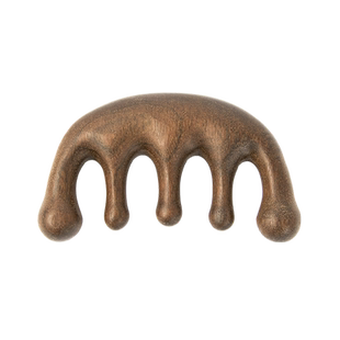 RAFFINI按摩木梳子五指檀木梳刮痧便携五齿头皮头部经络疏通神器