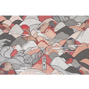 新中式开门见山地垫入户门垫进门地毯家用门口玄关丝圈可裁剪脚垫