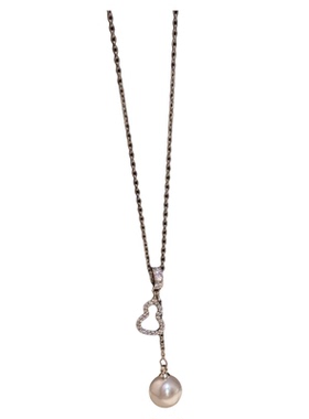 镂空珍珠葫芦吊坠项链女秋冬