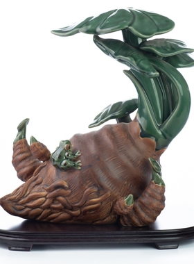 芋头石湾公仔陶瓷中式客厅摆件