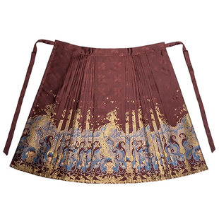 无衣饮羽【敦煌乐】仿妆花马面织金秋冬日常国风百搭2025新款