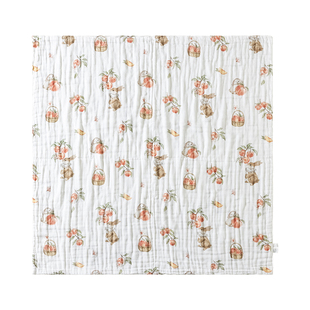 TugTug婴儿纱布浴巾纯棉A类宝宝初生新生儿童浴巾超软吸水包巾被