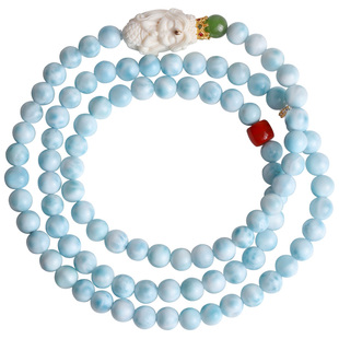 心斋堂【海龙女】天然宝石多米尼加海纹石拉利玛手链手串女男礼物