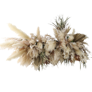 干芦苇花艺定制服装橱窗店面布置墙壁挂花悬空吊花陈列布景仿真花