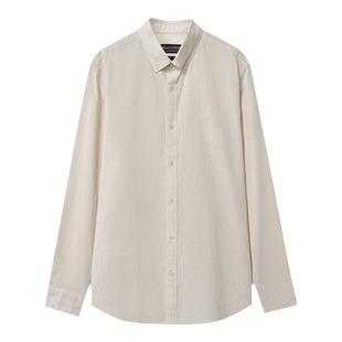 Marc O'Polo/MOP 春季新款气质纯棉翻领千鸟格宽松休闲长袖衬衫男