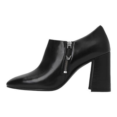 WHATFOR复古粗跟及踝靴短靴